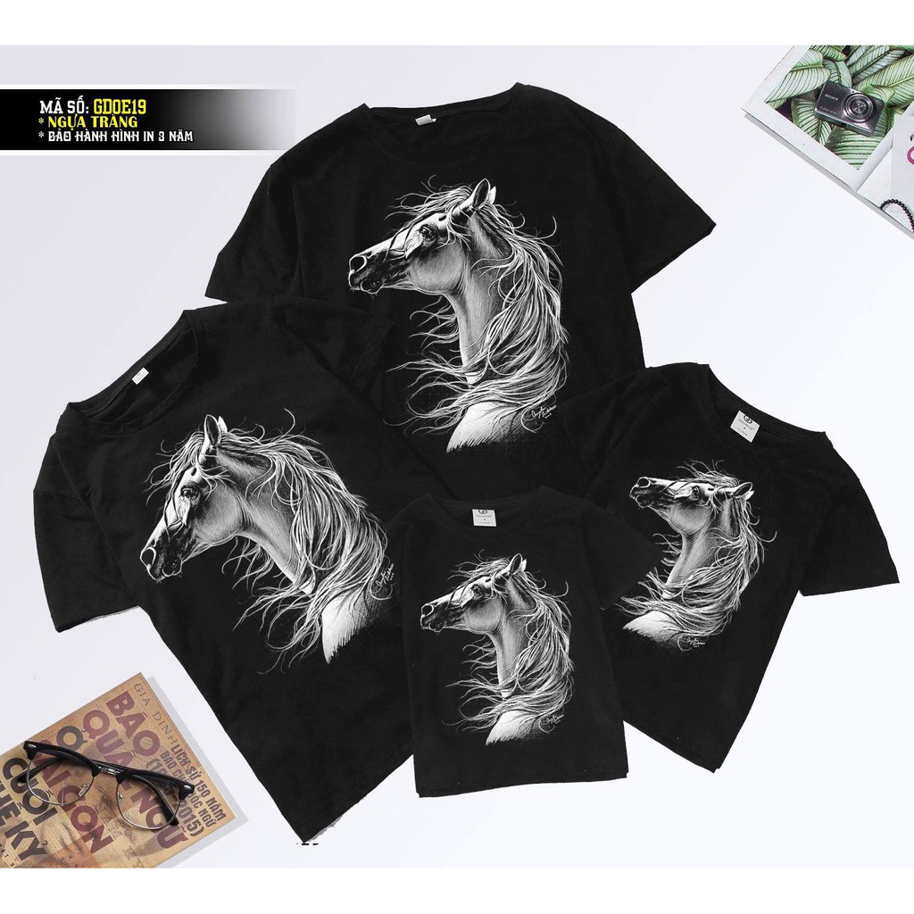 ➡️ Áo thun phông nam nữ trẻ em ✓NGỰA HORSE - Áo gia đình, áo nhóm cao cấp