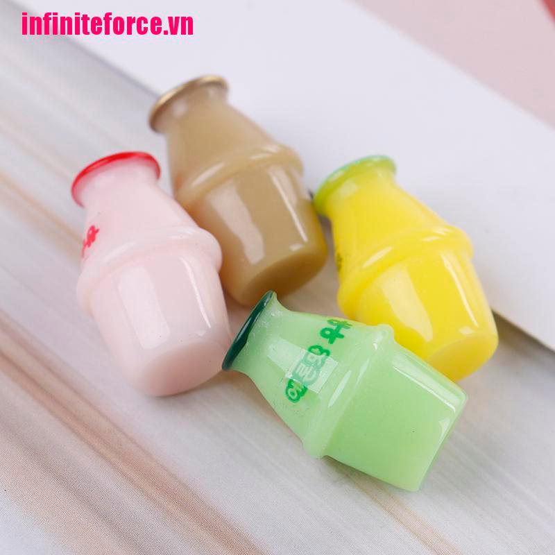Bộ 4 Bình Sữa Trang Trí Nhà Búp Bê Xinh Xắn