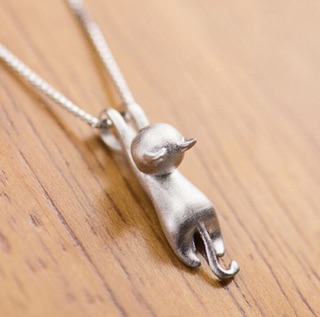 Vòng cổ mèo lười Neko bạc 925- Dễ thương