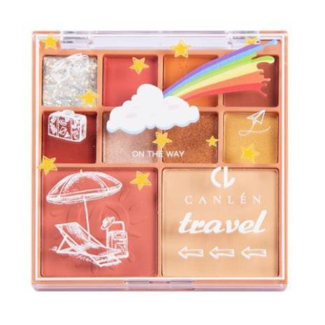 XMB013 Bảng phấn mắt CANLEN Rainbow Travel 10 màu không thấm nước | WebRaoVat - webraovat.net.vn