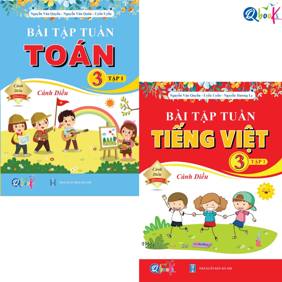 Sách - Combo Bài Tập Tuần Toán và Tiếng Việt Lớp 3 - Tập 1 - Cánh Diều (2 cuốn)