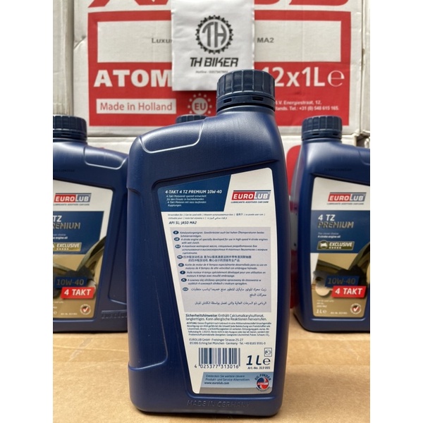 Dầu nhớt EUROLUB 4TZ Premium 10w40 xe số, xe côn tay