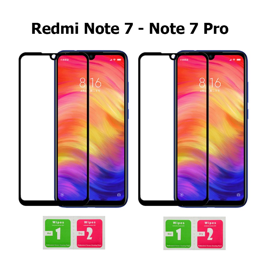 Combo 2 kính cường lực full màn hình Redmi Note 7