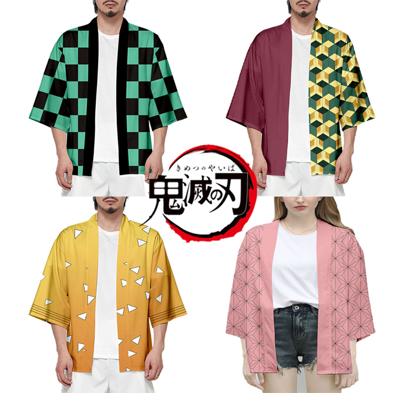 Áo Khoác Cardigan Họa Tiết Anime Demon Slayer Kimetsu No Yaiba