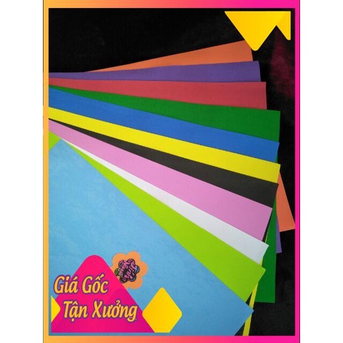 Tập 10 tờ giấy xốp mỏng 1 li các màu - MỘC XINH