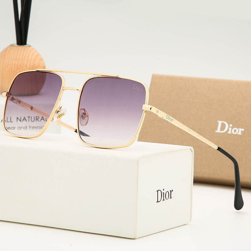 Kính Mát Dior Gọng Kim Loại Phong Cách Retro Thời Trang Cho Nam Nữ