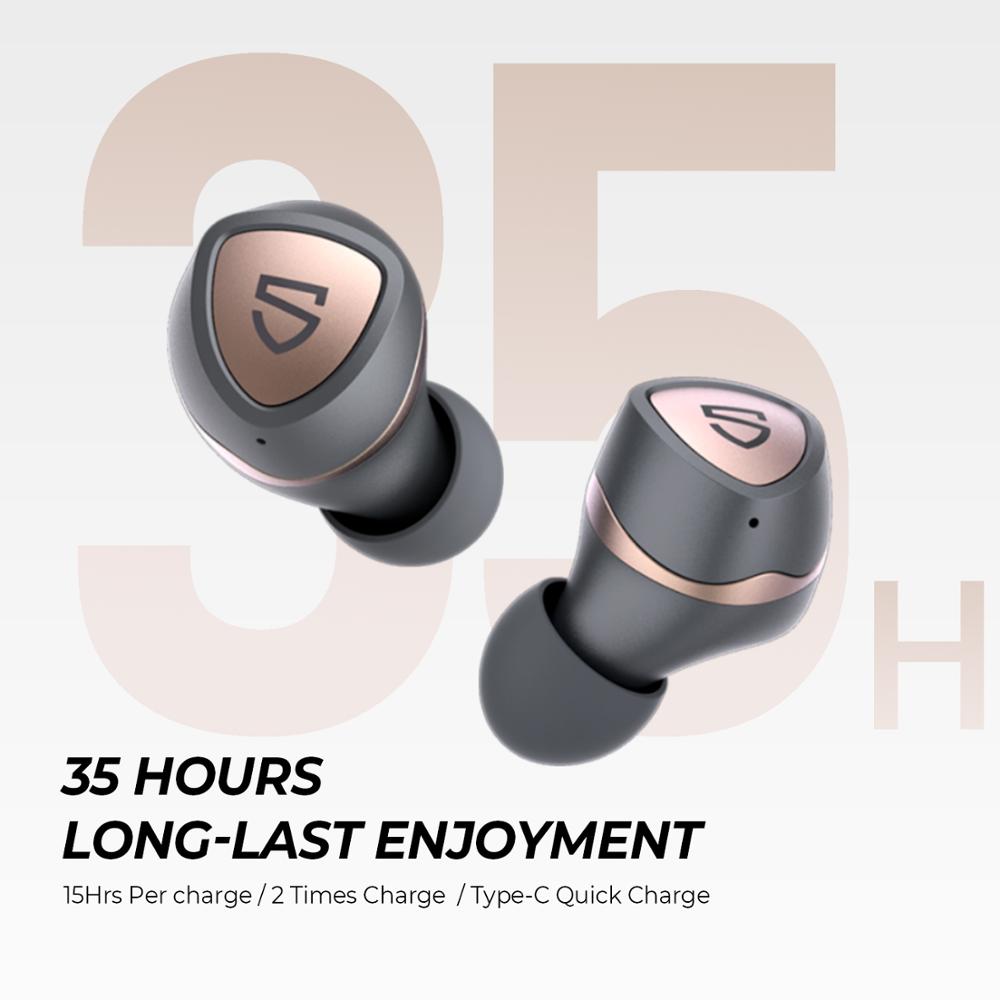 Soundpeats Sonic Tai Nghe Bluetooth 5.2 Qcc3040 Chipset Aptx-Adapice Cvc 8.0 45h Noise Reduction Earbuds