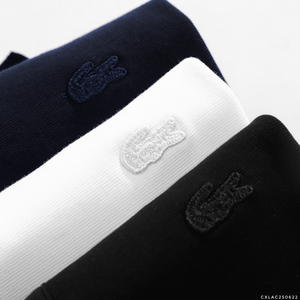 Áo Thun Nam POLO LACOSTE CỔ V TRƠN KHÔNG NÚT BASIC SlimFit - Vải Chính Phẩm Nhẹ Mát Cao Cấp Hàng Xuất Xịn