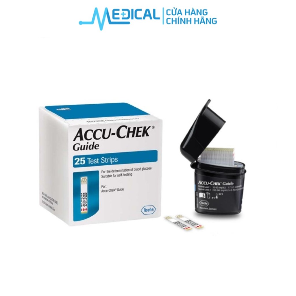 Que thử đường huyết Accu-Chek Guide "Hộp 25 que " date xa - MEDICAL