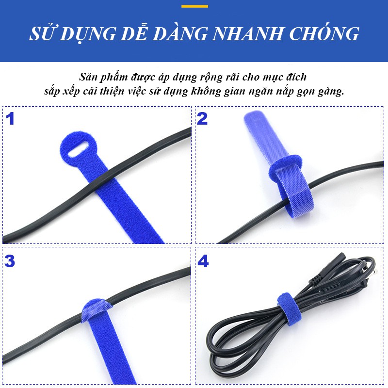 Dây quấn chống rối cho dây nguồn, cáp mạng, cáp sạc, điện - Màu Đen