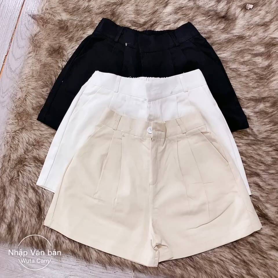 QUẦN SHORT NỮ ỐNG RỘNG KAKI BASSIC QUẦN ĐÙI KAKI NỮ CẠP CHUN SAU 58(888) | BigBuy360 - bigbuy360.vn