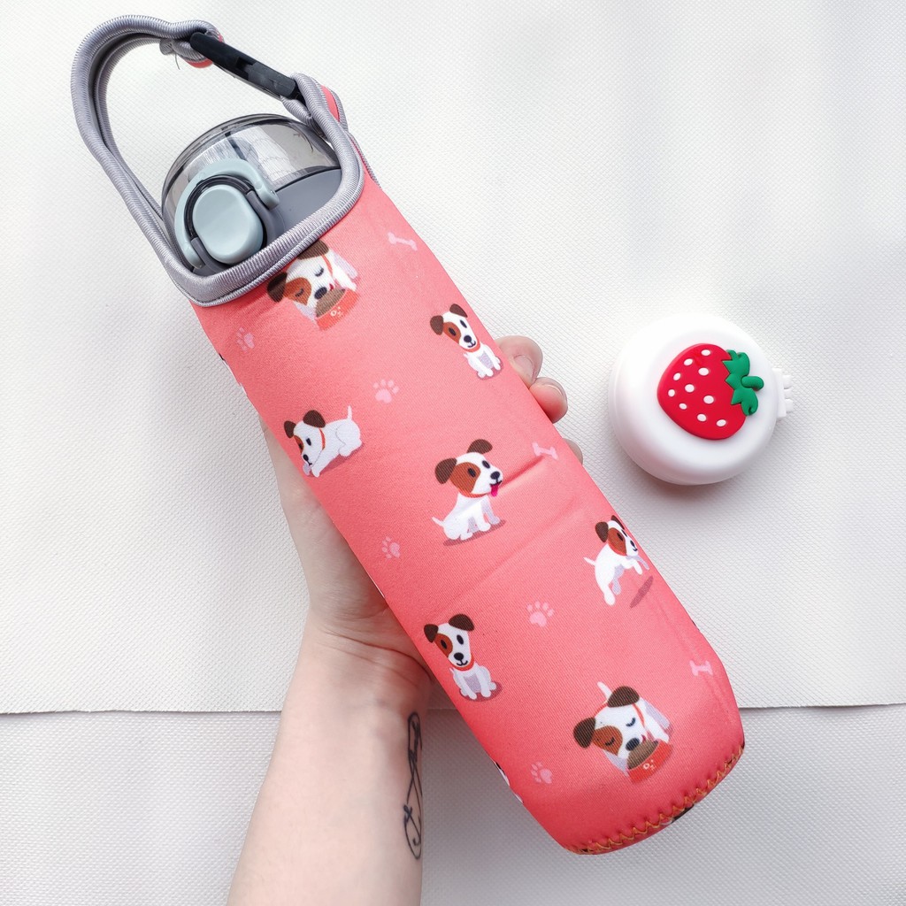 Túi đựng bình giữ nhiệt 400ml đến 550ml giá rẻ, chất liệu vải xốp cao cấp bền bỉ tiện lợi