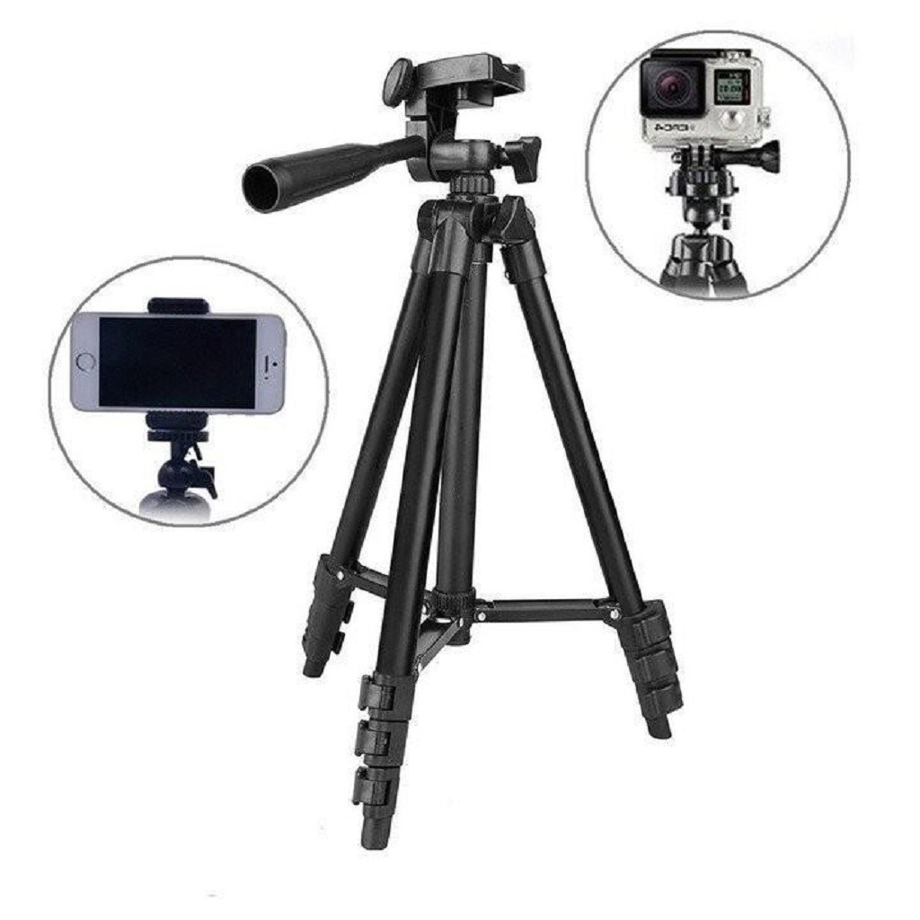 Giá Đỡ Điện Thoại ⚡ FREESHIP ⚡ Giá Đỡ Chụp Ảnh Điện Thoại Tripod 3 Chân 3120 Tặng Kèm 1 Kẹp Điện Thoại - Tuấn Phụ Kiện