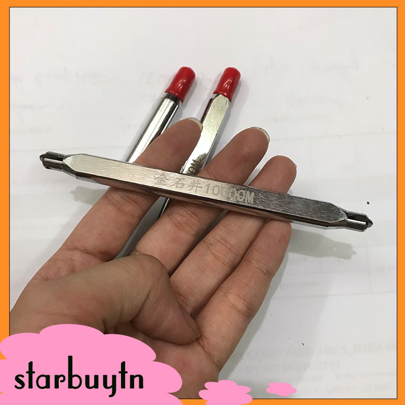 Bút cắt gạch 2 đầu màu trắng thân trơn