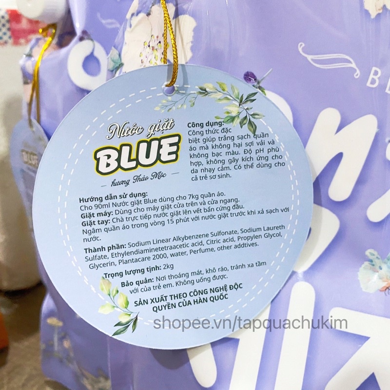 Nước giặt BLUE 2KG công nghệ Hàn Quốc - MAU HỒNG