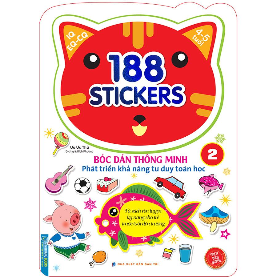 Sách - Bóc dán hình thông minh phát triển khả năng tư duy toán học IQ EQ CQ (4-5 tuổi) - 188 sticker (quyển 2)