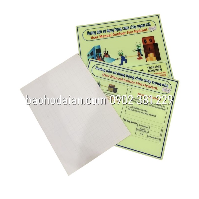 Hướng dẫn sử dụng bình chữa chạy dạ quang 20 x 23cm