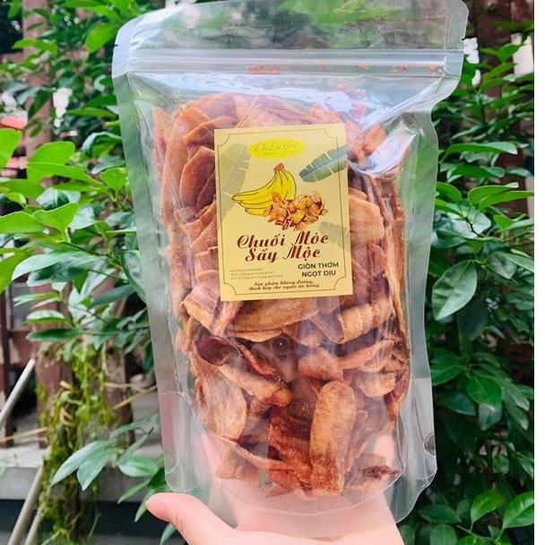 [Mã GROSALEHOT giảm 8% đơn 250K] Chuối Móc Sấy Mộc Gói 300Gam