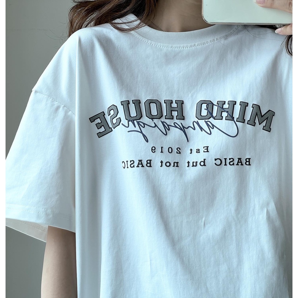 Áo thun cotton form rộng 2019 basic Miho house