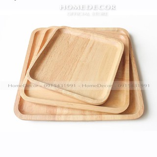 Khay Gỗ Tre Hình vuông Đựng Trà tiện dụng