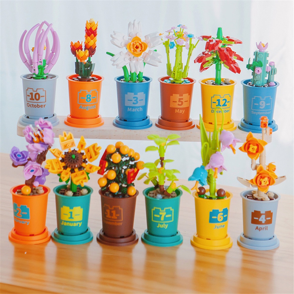 Bộ Đồ Chơi Lắp Ráp Chậu Cây Xương Rồng DIY Dành Cho Trẻ Em