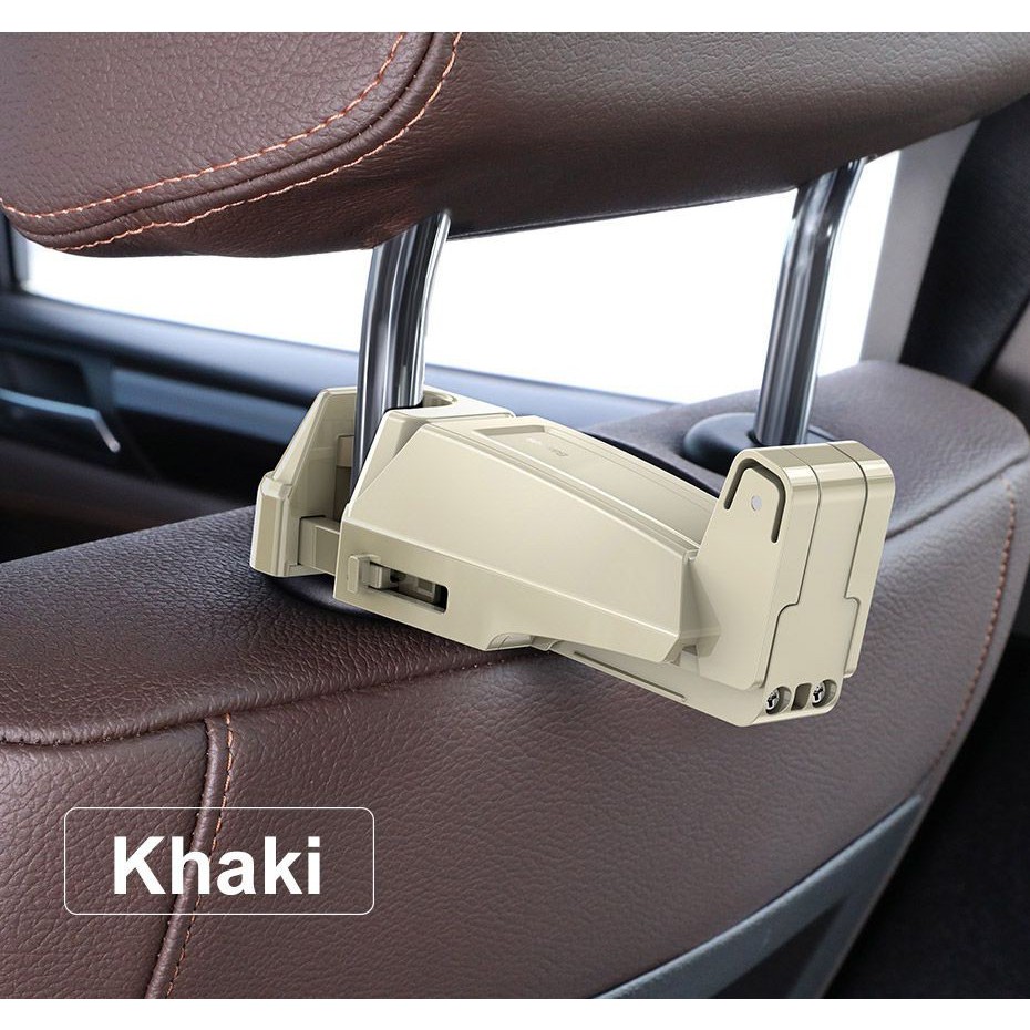 Giá đỡ điện thoại Baseus Back Seat Hook Mobile Phone Holder gắn sau ghế xe ôtô kiêm móc treo đồ đa năng chịu lực