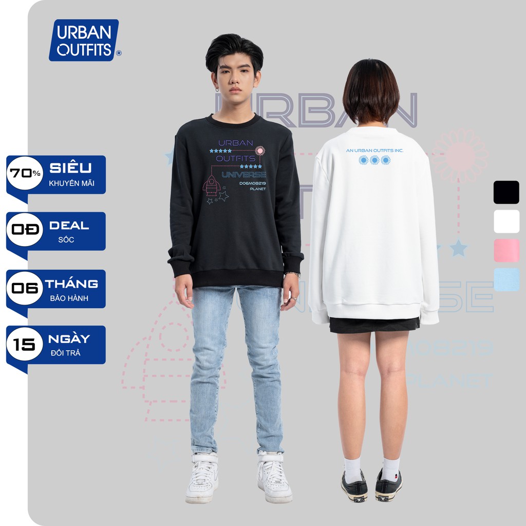 Áo Sweater Form Rộng Nam Nữ URBAN OUTFITS In Universe DO6M08219 Planet SWO41 Thun Cotton Nỉ 4 Chiều Local Brand