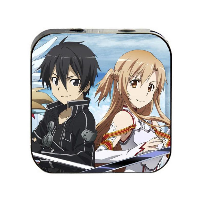 Máy nghe nhạc mp3 IN HÌNH Sword Art Online SAO cầm tay mini tặng tai nghe cắm dây có mic và dây sạc anime chibi