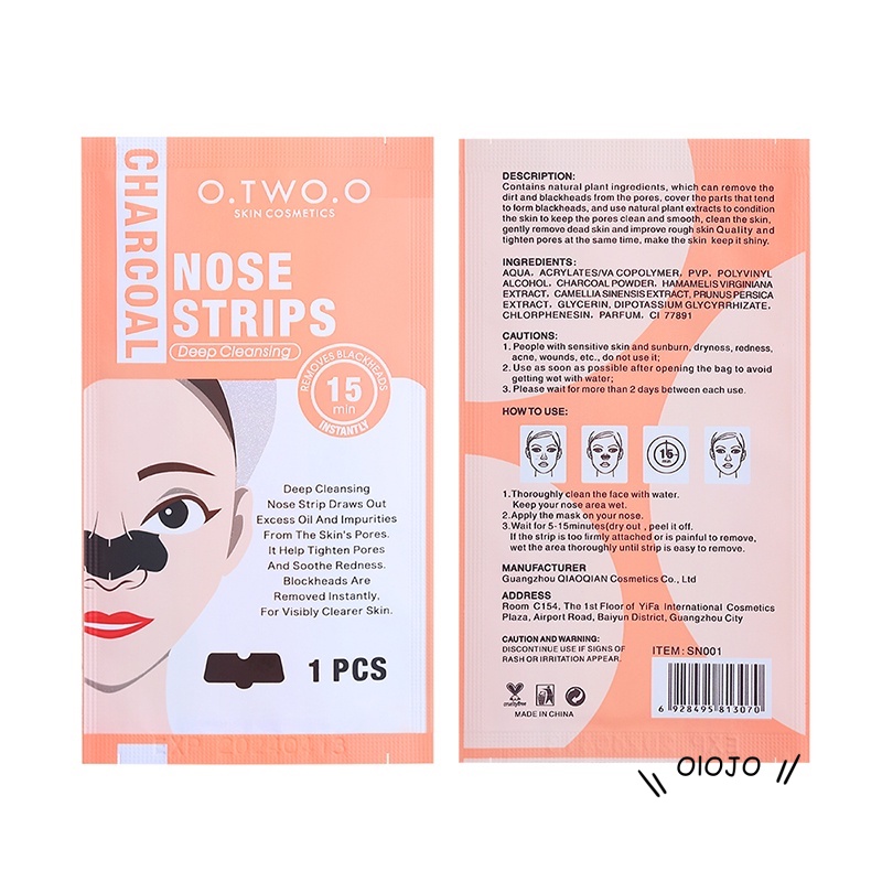 ⚜️ Miếng dán lột mụn đầu đen O.TWO.O làm sạch lỗ chân lông sâu