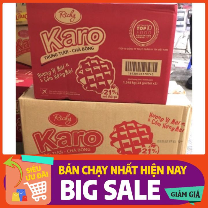 1 Thùng Bánh Karo Chà Bông Gà 2 Vị ( Truyền Thống , Phô Mai ), Bánh Karo Richy - Ăn Ngon Nhớ Mãi