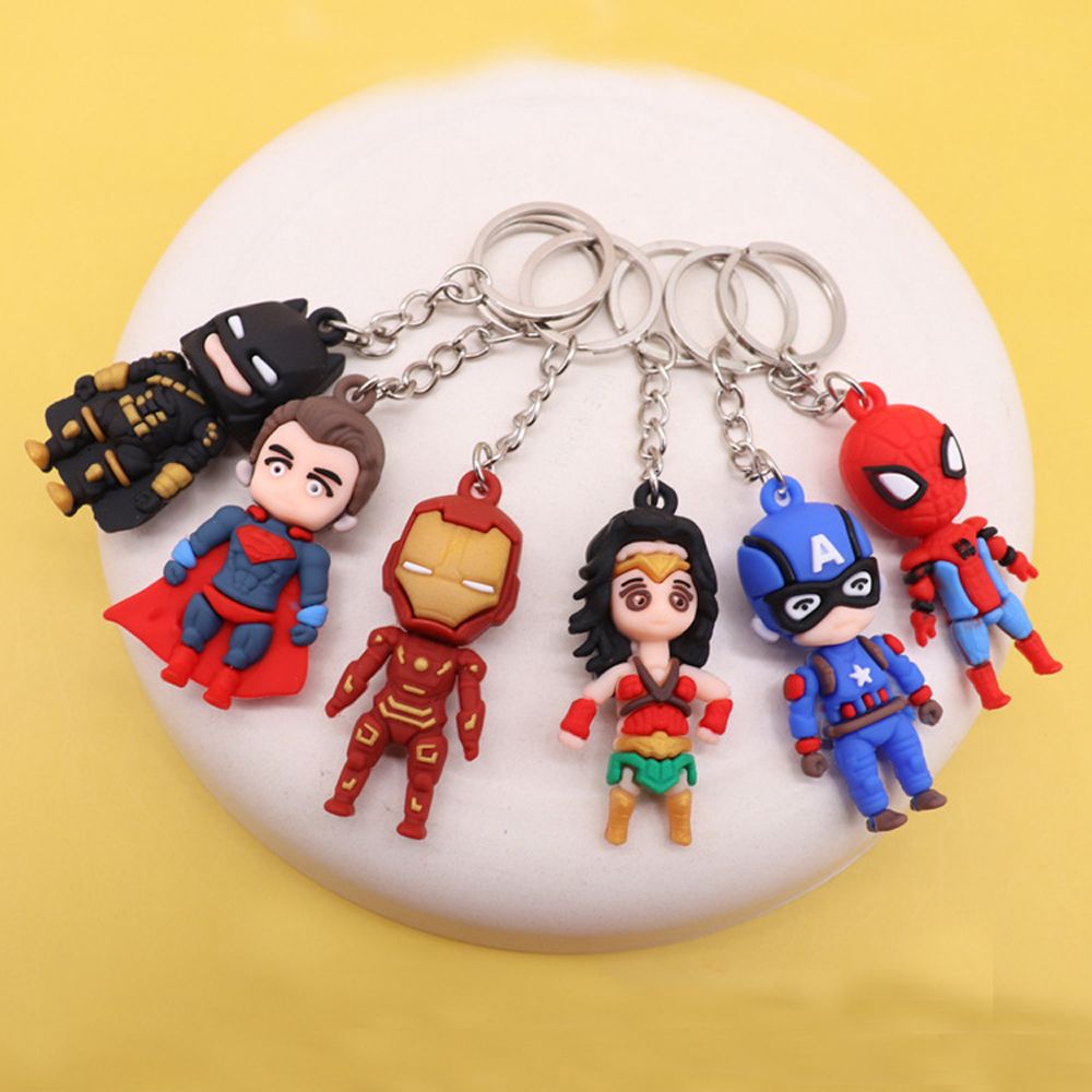 Móc Khóa Hình Siêu Anh Hùng Marvel / Người Nhện / Người Sắt / Người Nhện / Captain America Độc Đáo Cho Trẻ Em
