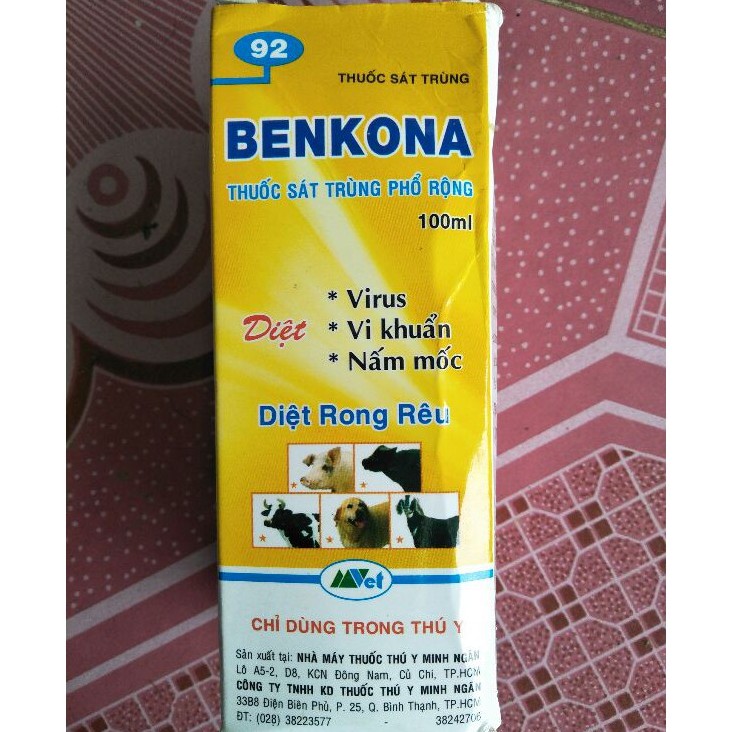 1 lọ BENKONA 100ml sát khuẩn cho giá thể cho lan