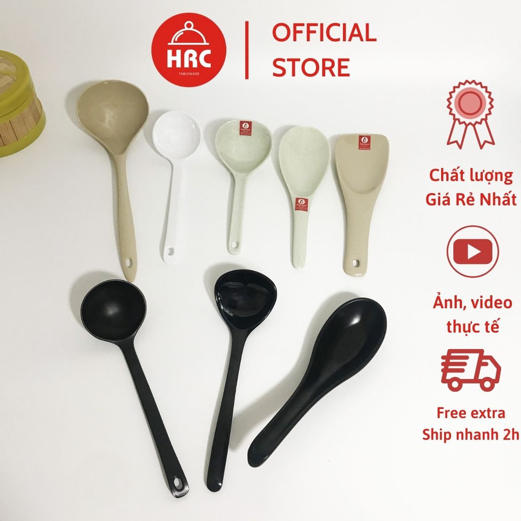 Muôi múc cơm, múc canh [ Nhiều màu, nhiều size ] Nhựa Phíp Melamine 100% Cao Cấp mẫu bền đẹp an toàn sức khỏe