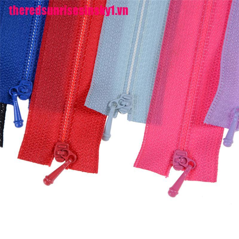 Set 5 dây kéo mini dùng để may áo quần dành cho búp bê