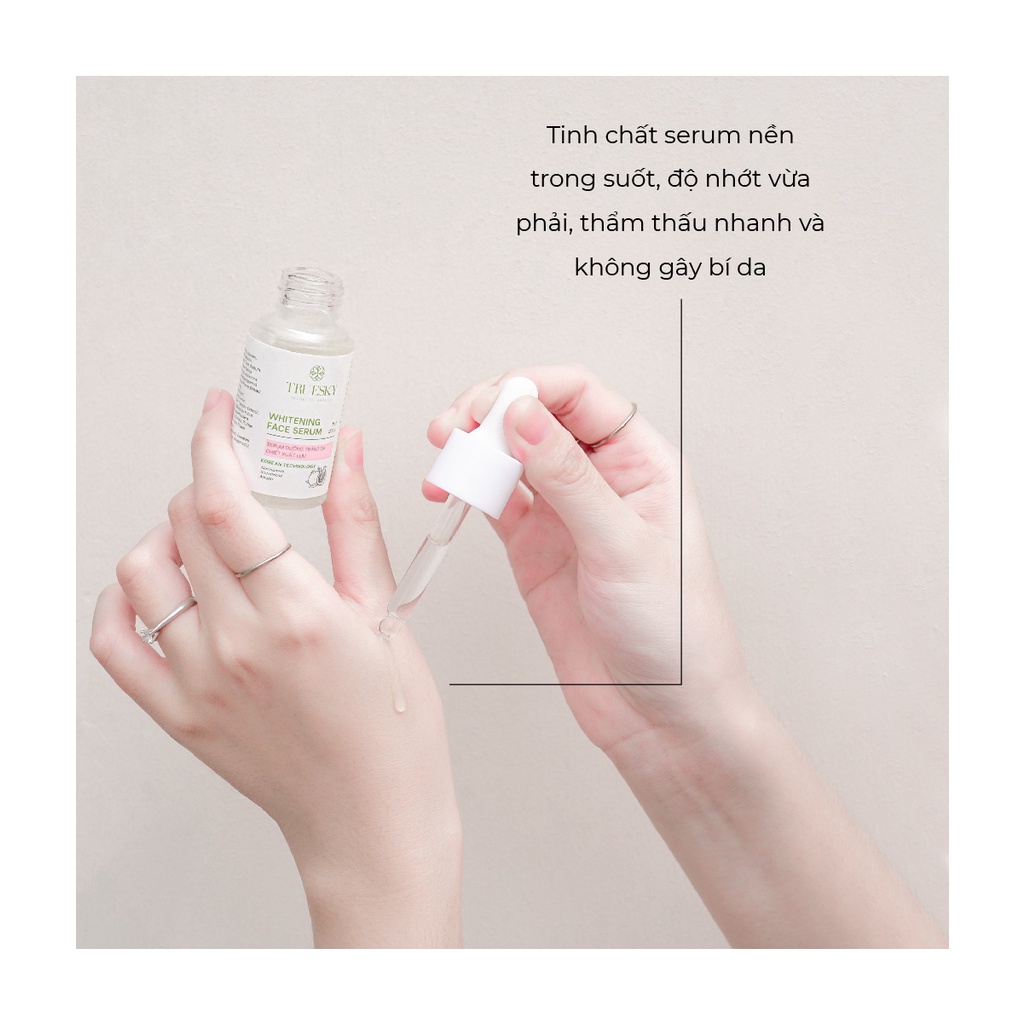 Bộ làm sạch và dưỡng trắng da mặt Truesky gồm 1 tinh chất dưỡng trắng 20ml + 1 tẩy tế bào chết 50g