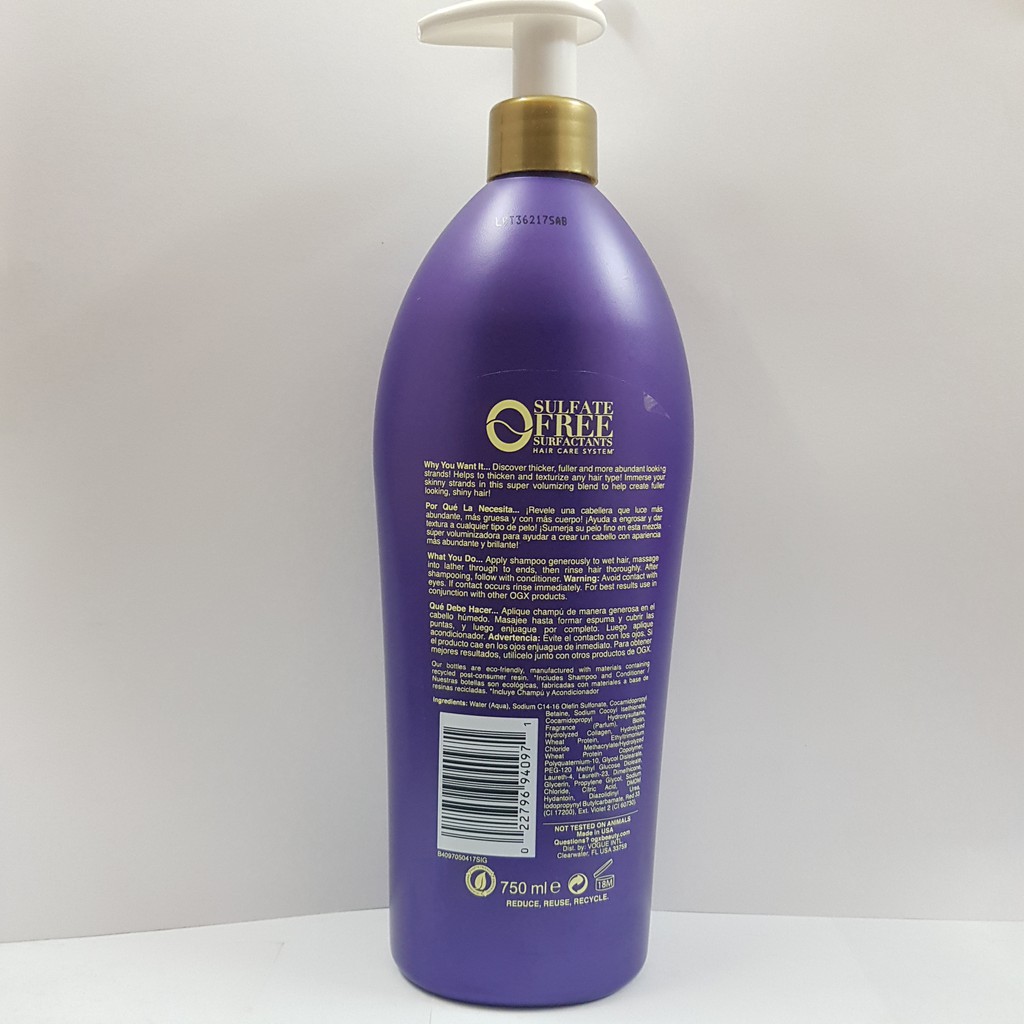 Dầu gội Biotin collagen Ogx USA 750ml