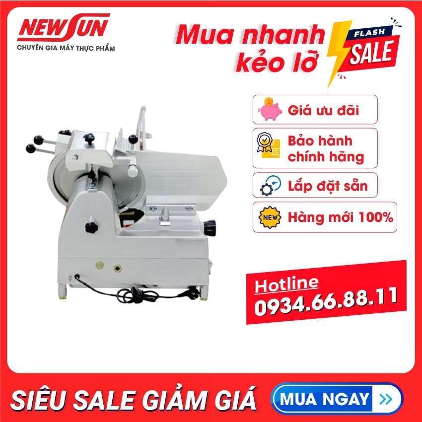 Máy thái, cắt thịt đông lạnh tự động NEWSUN SL 300E  - Thái thịt tự động, năng suất cao - Bảo hành 12 tháng