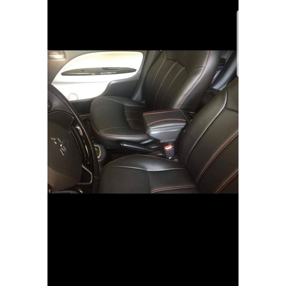 Hộp tỳ tay xe cho Attrage / Mirage cao cấp tích hợp cổng sạc USB - Bảo hành 12 tháng dự bị