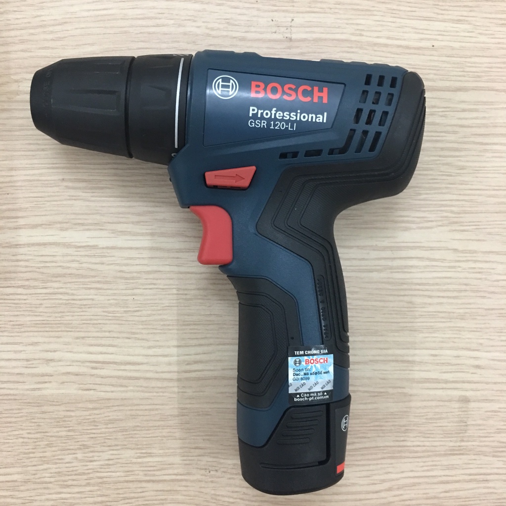 Máy khoan pin vặn vít Bosch GSR 120-LI pin 12V - 2.0 Ah, Bảo hành điện tử 6 tháng chính hãng