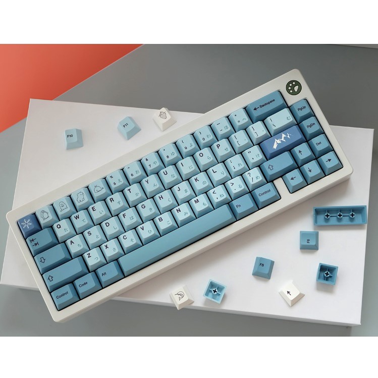 Nút bàn phím cơ không dây keycap Iceberg 142 phím PBT tương thích với 104/68/87/980