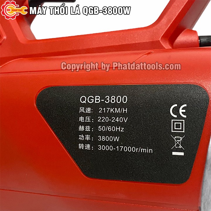 Máy Thổi Lá QGB-3800-Máy Thồi Bụi Công Nghiệp Công Suất Cực Lớn 3800W-Bảo Hành 6 Tháng Hàng Nội Địa