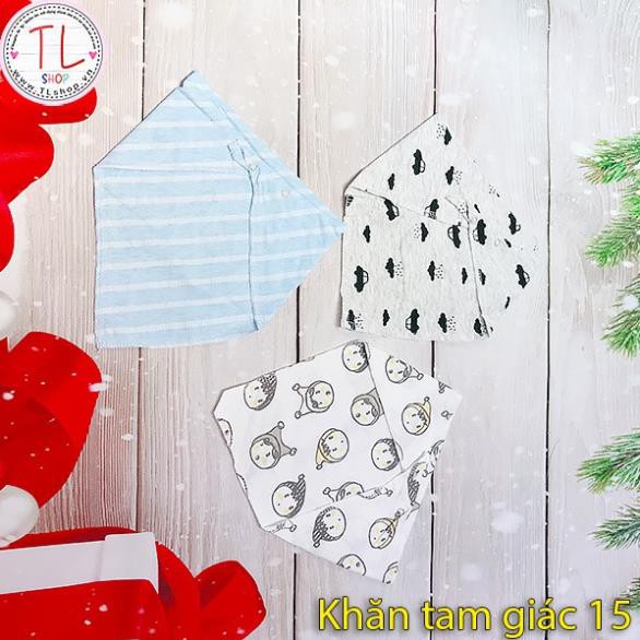 Combo 3 khăn tam giác cho bé - Khăn yếm tam giác cho bé