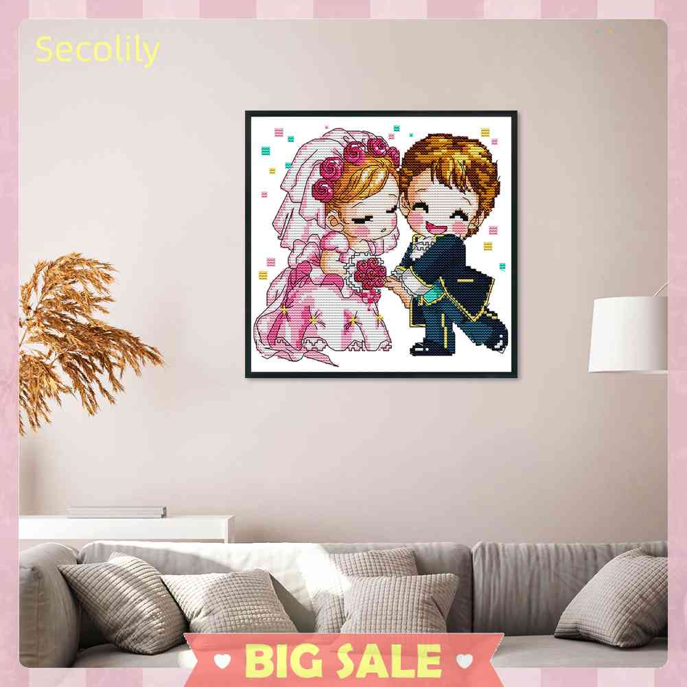 Bộ Tranh Thêu Chữ Thập 14CT DIY Hình Hoạt Hình Xinh Xắn Đáng Yêu