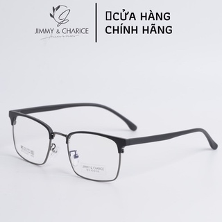 Gọng kính nữ Jimmy & Charice TR vuông mắt kính chống xước chống tia UV có cắt cận loạn viễn theo yêu cầu
