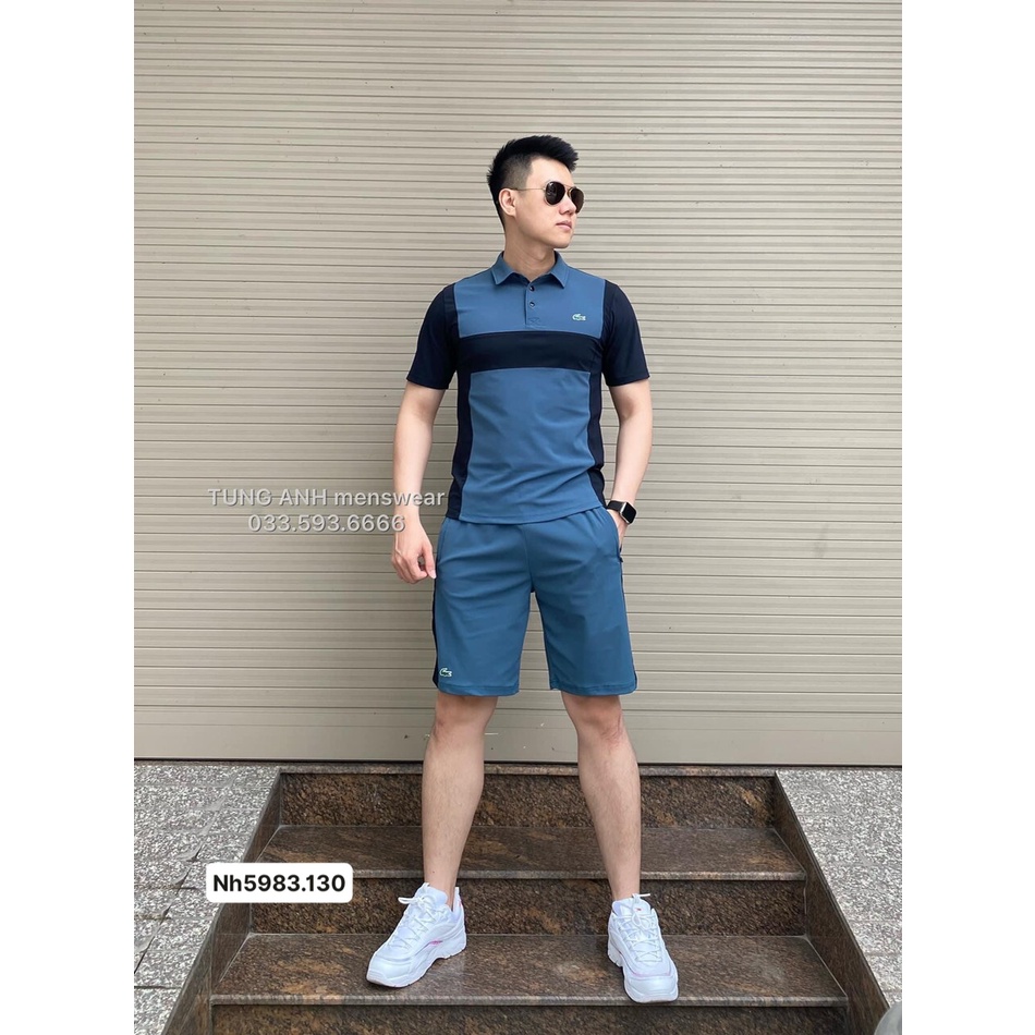 Bộ thể thao nam mùa hè Virgomen vải cá sấu cao cấp,bộ hè đẹp dành cho nam (ảnh thật)