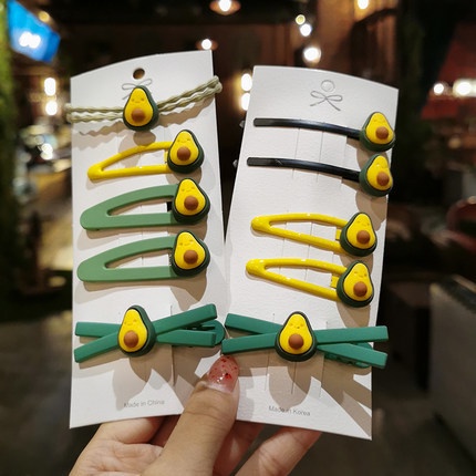 Dây Buộc Tóc Cao Su Hình Trái Bơ Dễ Thương Phong Cách Hàn Quốc Cho Bé Gái