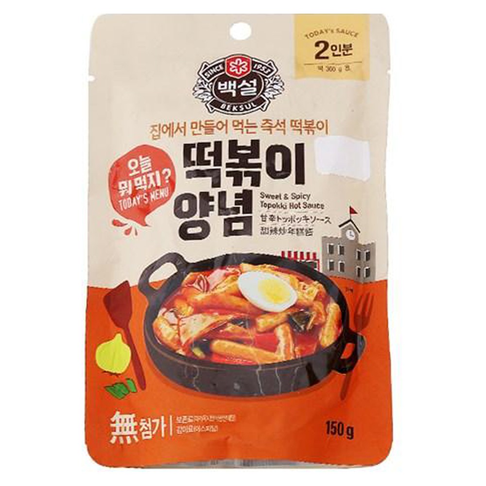 Sốt Nấu Bánh Gạo Cay Ngọt Tokbokki Beksul Hàn Quốc Gói 150g | BigBuy360 - bigbuy360.vn