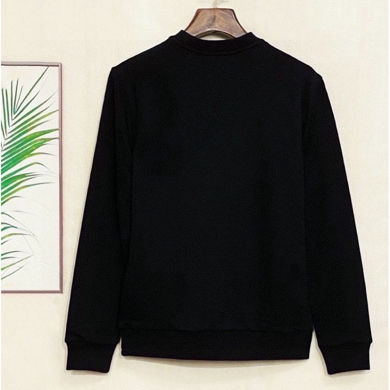 Áo sweater cotton tay dài cổ tròn in chữ logo M0ncler 2021 thời trang thu đông