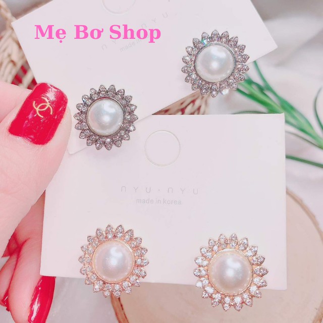 Bông Tai Dáng Dài Hình Cánh Hoa Đơn Giản Phong Cách Hàn Quốc