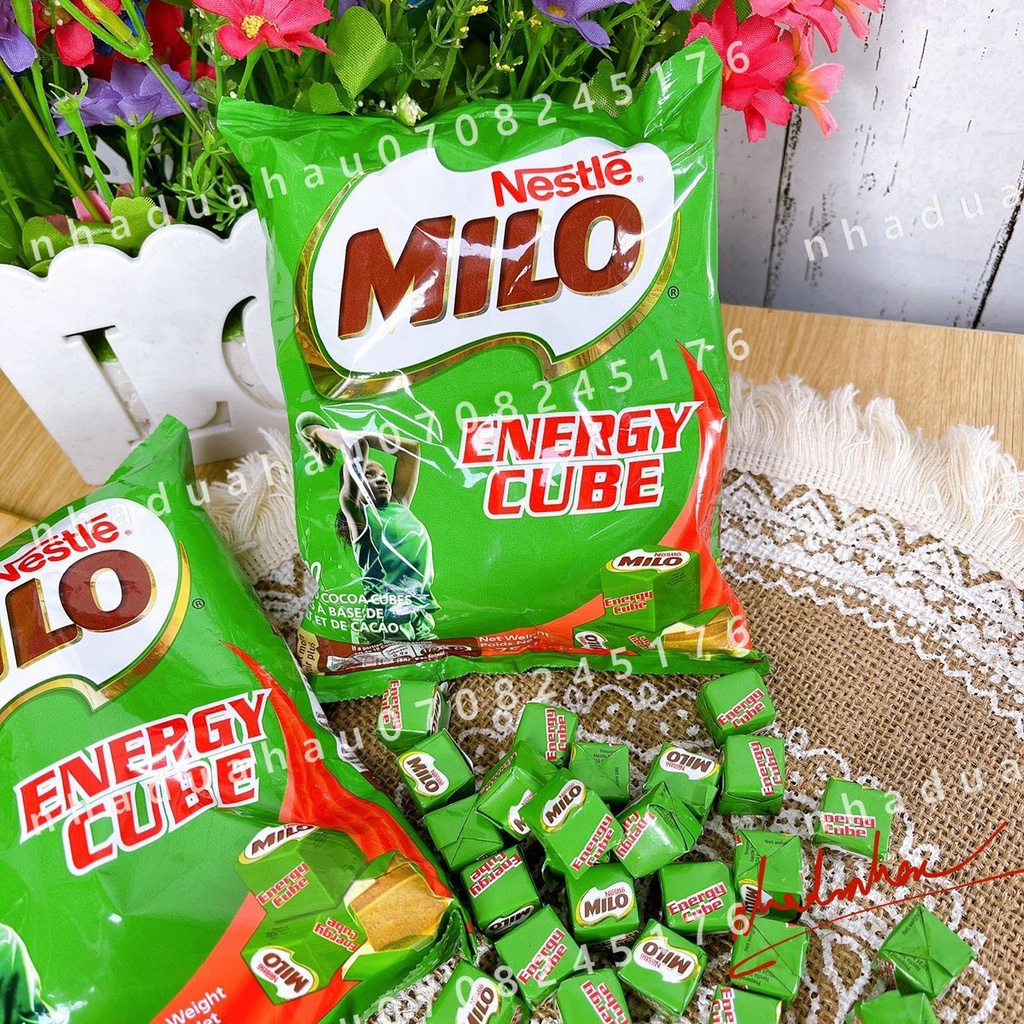 Một gói kẹo Milo Cube Energy Thái Lan chuẩn xịn gói 100 viên nén